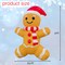 GOOSH 5.2FT Gingerbread Man Inflatable with Santa Hat and LED Lights for Christmas Décor